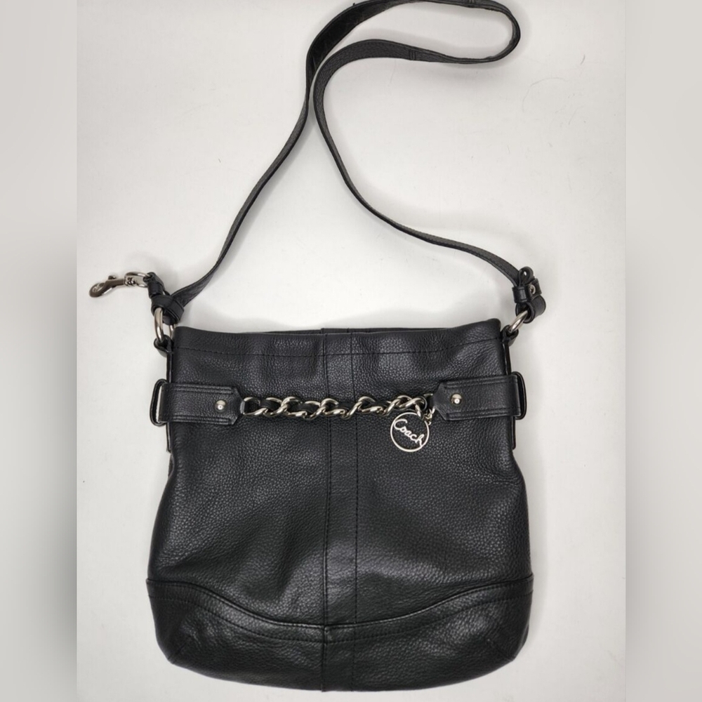 Coach Black Leather Shoulder Bag